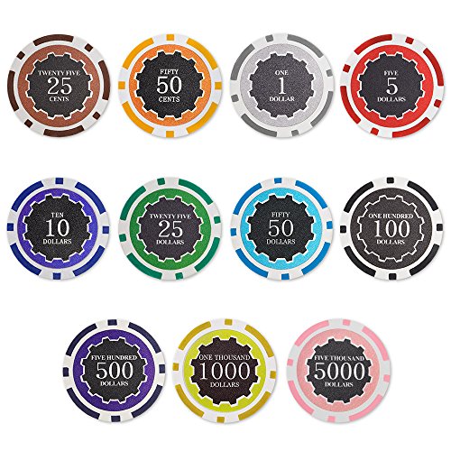 Brybelly Eclipse Poker Chips Heavyweight 14-gram Clay Composite - Pack of 50 ($1 Gray) - Thumbnail 4