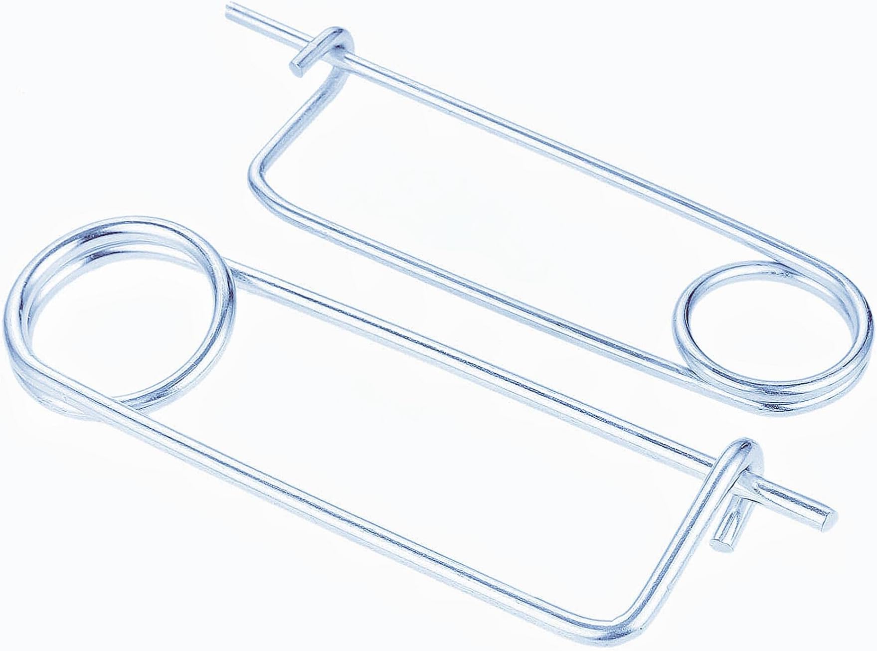 Steel Brooch Shape Cotter Safety Pins Spring Pin， Quick Lock Brooch Locking Fastener for Farm Lawn Garden Hitch (Size:6.3X78mm,2pcs)