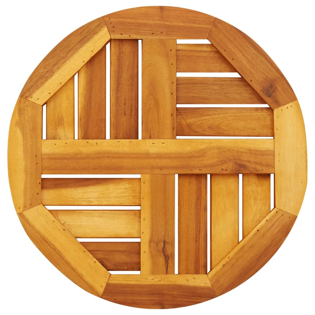 vidaXL Tischplatte Rund Ø40x2 cm Massivholz Akazie - Holzmöbelplatte, Ersatztischplatte
