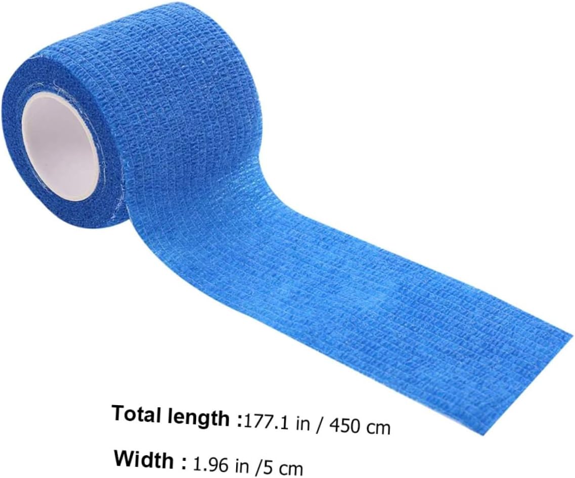FRCOLOR 3pcs Elastic Self-Adhesive Bandages for First Aid Flexible Compression Wraps for Ankle Wrist Knee and Elbow Breathable Comfortable Black Blue Red