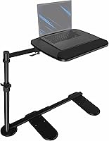 VIVO DESK-ST02C 20-Inch Over Couch Swivel Laptop Desk - Height Adjustable Swing Arm for Recliners, Remote Work & Seniors, Black