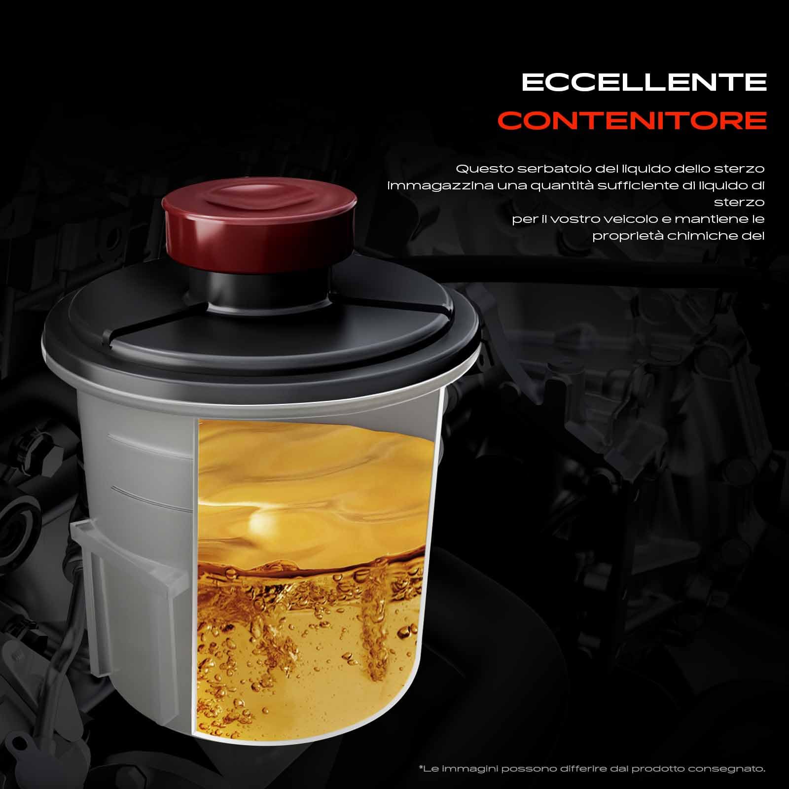 Frankberg Serbatoio di compensazione Serbatoio olio lato anteriore Compatibile con A4 8K2 A4 Allroad 8KH A4 Avant A5 8T3 A5 Cabriolet 8F7 A8 4H2 4H8 4HC 4HL Q5 8RB Replace# 4F0422371D