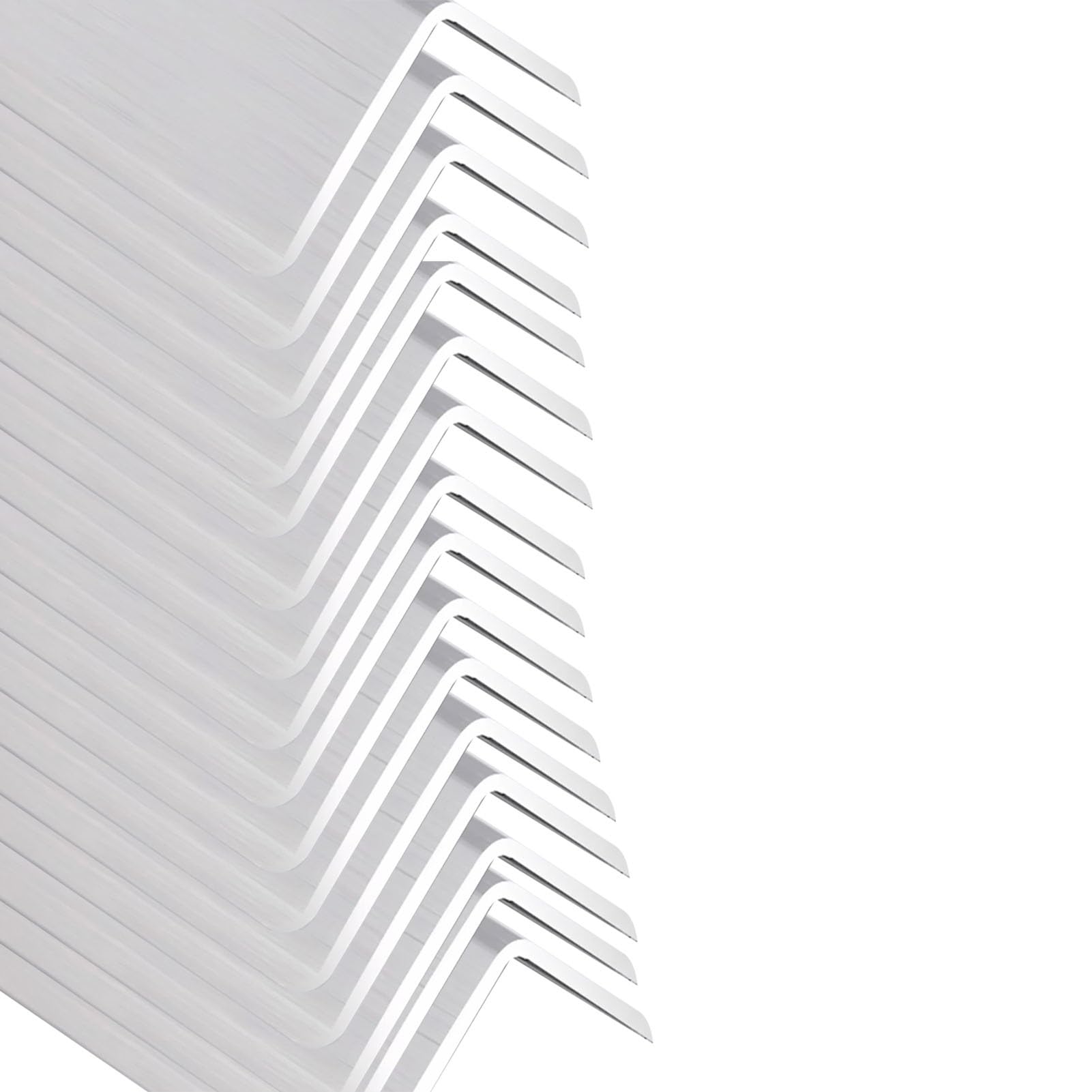 Protectores de esquina de pared de aluminio, 3 cm, extra anchos, protectores de esquina y bordes de jardín de infantes, 16 piezas de longitud de 110 cm