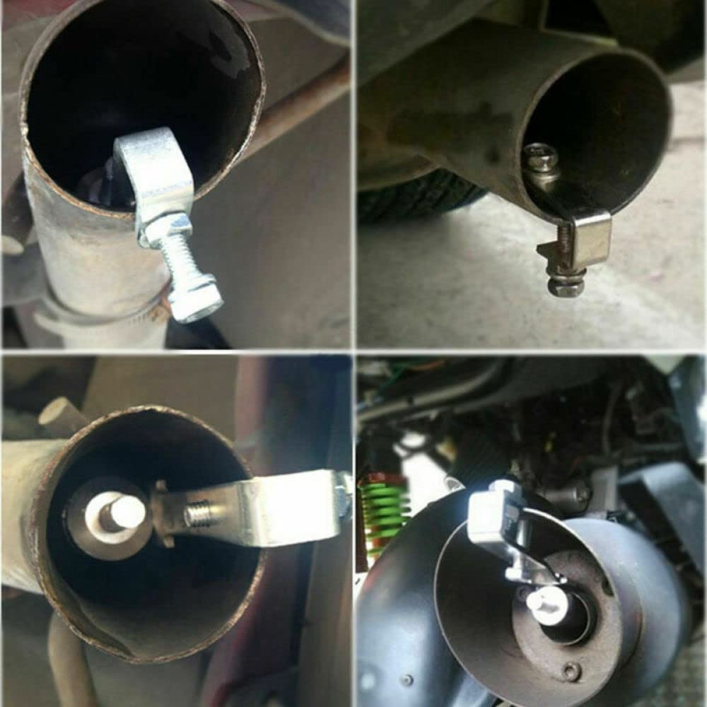 Baceyong Silbato de sonido turbo de coche de aluminio negro, silbato simulador de tubo de escape de silbato de sonido turbo universal para todos los modelos de vehículos, XL (paquete de 2)