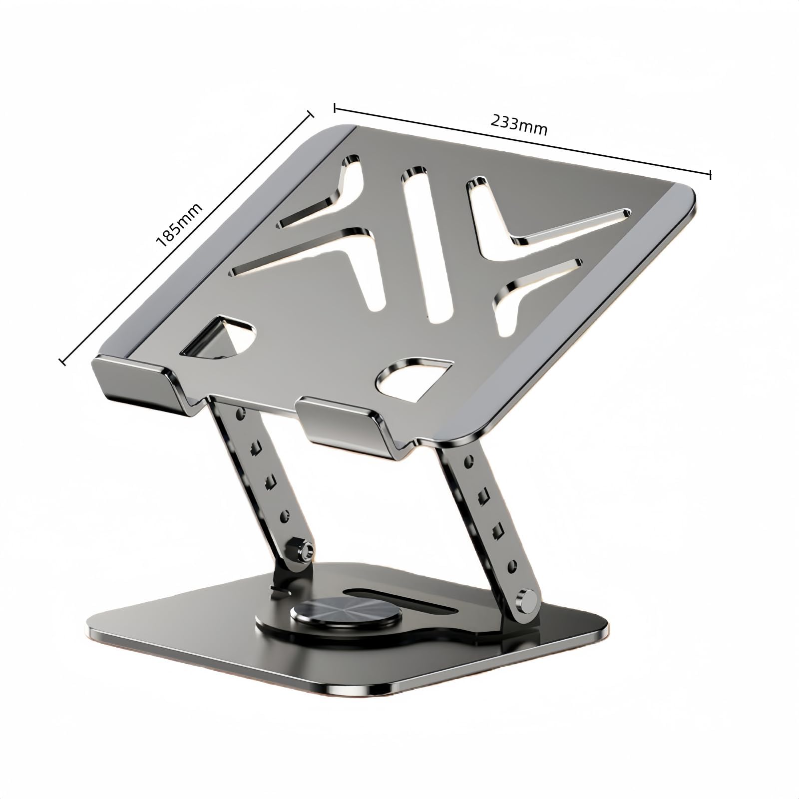 Supporto per computer portatile, regolabile in altezza/angolo, ergonomico e stabile, adatto per notebook da 11 a 17", ideale per ufficio/lavoro da casa, grigio