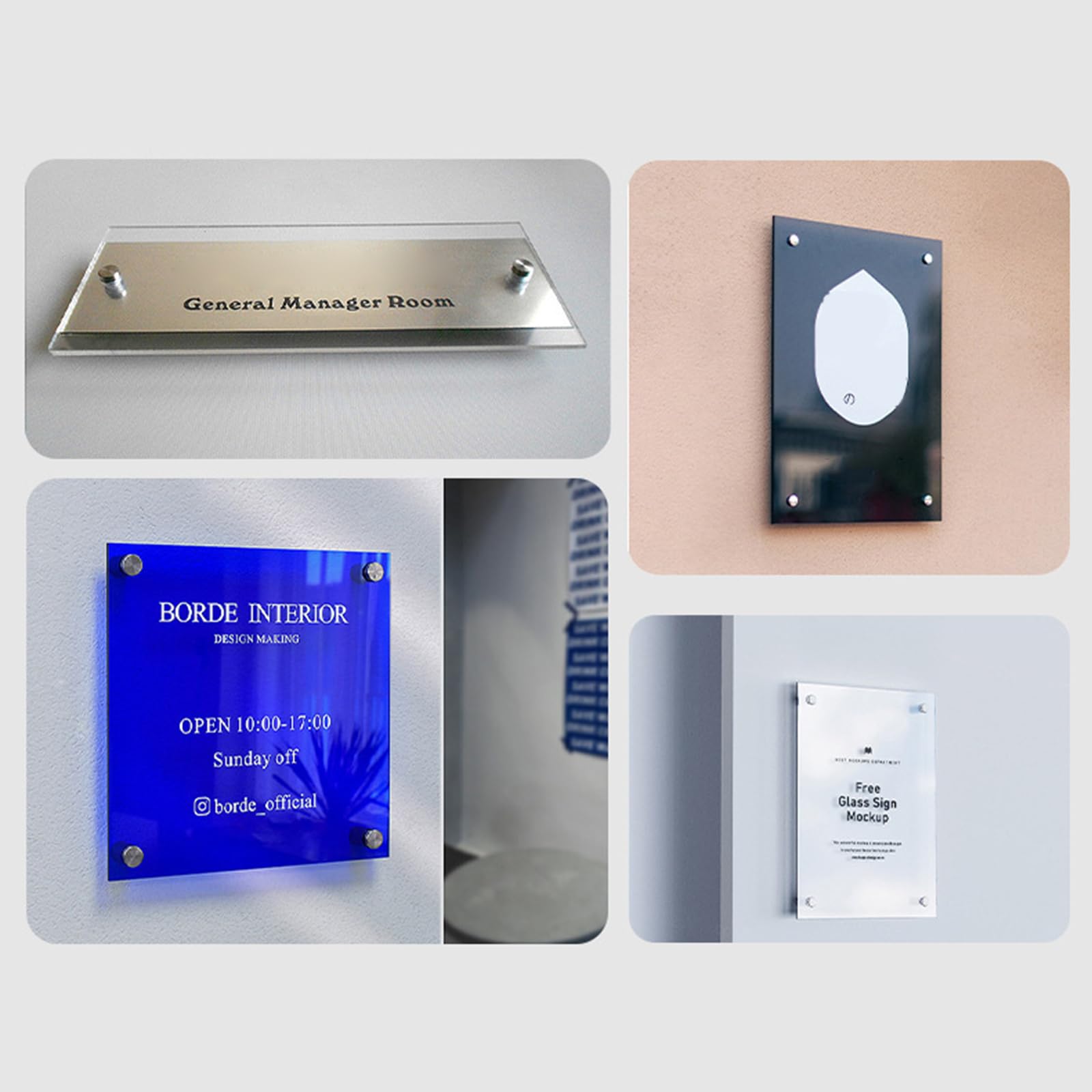 20 Stück Glasbefestigungen, Edelstahl Werbeabstandshalter, Stiftnägel, Werbetafeln, Befestigungsschrauben, Hardware, einfach zu installieren, Edelstahl Werbeabstandshalter, Stiftnägel