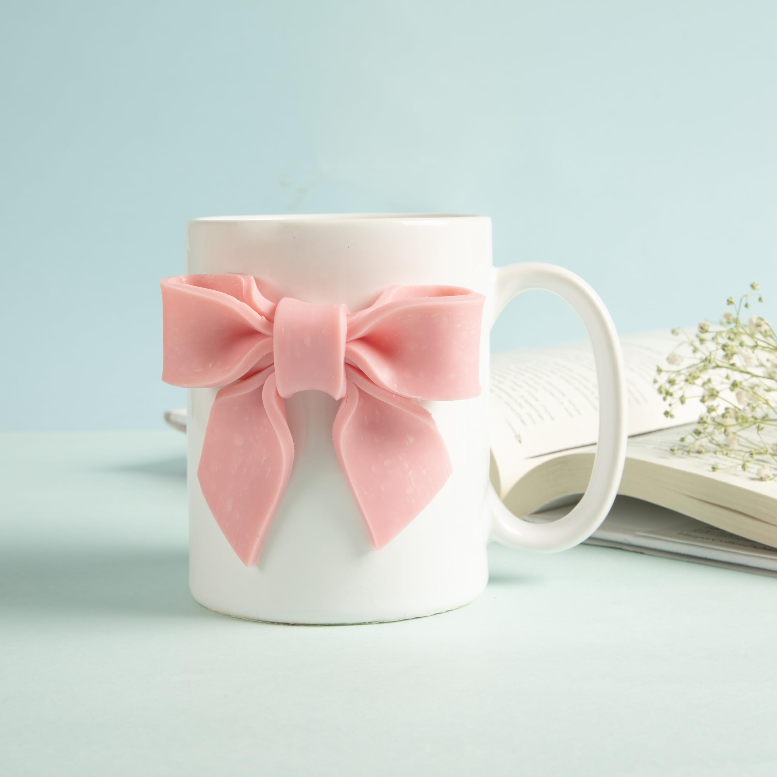 Buy THE WHITE SPACE LIVING Cute Aesthetic Pink Bow Ribbon Ceramic  