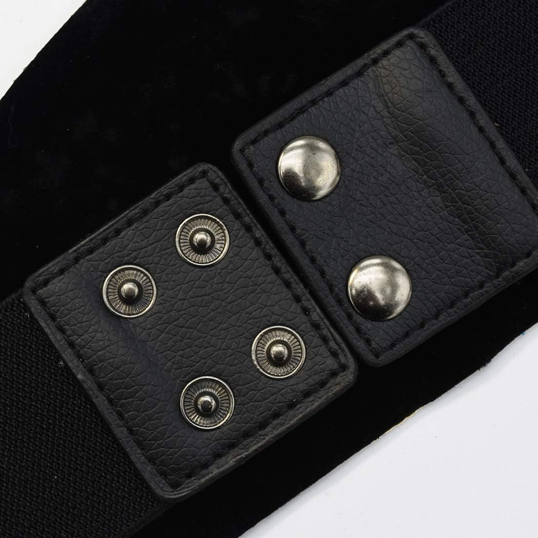 NSLS Elastic Waist Belt Bohemian Adjustable Wide Waist Chain with Turquoise Beads Stone for Women Dancing Dress(A) - Image 9