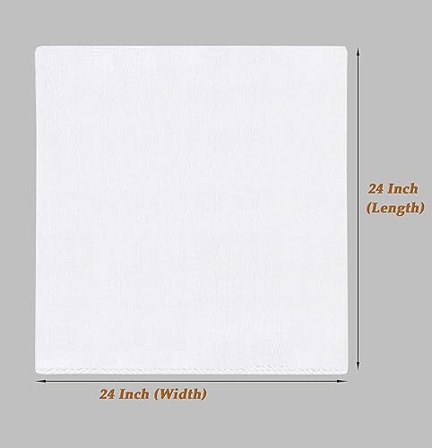 Miniatura 3 de RUVANTI Paquete de 24 pañales de tela plegada plana para bebés, pañales reutilizables 100% algodón extra grandes de 24 x 24 pulgadas, paños para