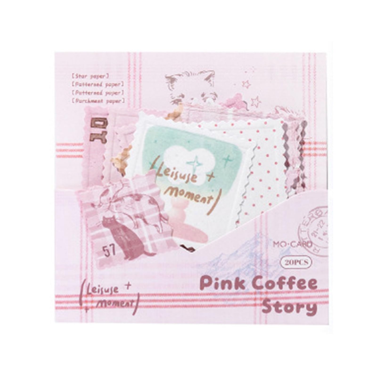 Embossed Stamp Sticker for Scrapbooking Journaling Decorations Stickers with Raised Design and Friendly Paper Materials Decorative Journal Sticker