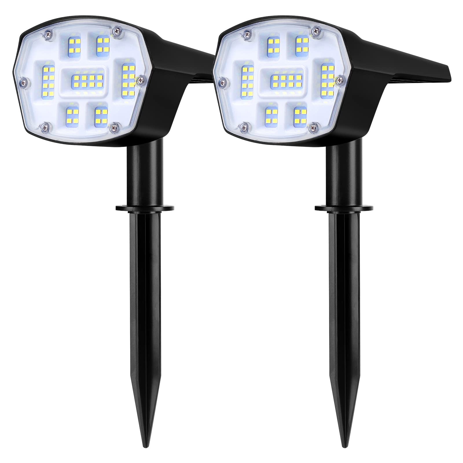 GAJYYFB Solar Spot Lights Outdoor Waterproof, Super Bright 40 LEDs Landscape Spotlights 2 Modes Outdoor Solar Powered Lights for Patio Yard Garden Outdoor Lighting (White)