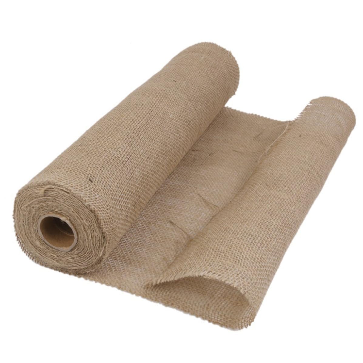 Tischläufer aus Jute im Vintage Stil Rustikale Tischdecke aus Sackleinen 50cm Breit 10m für Rustikale Hochzeiten und Landhausdekoration