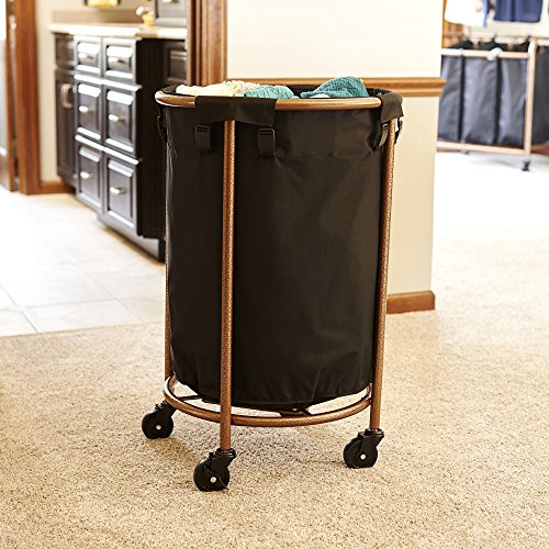 Household-Essentials-6421-1-Round-Laundry-Hamper-with-Wheels-Copper