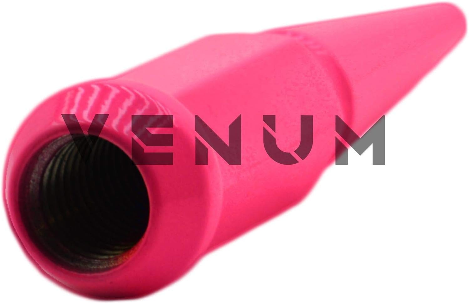 Venum wheel accessories 20 Pc Hot Pink Spike Lug Nuts Powder Coated | Steel | 4.5" Tall | M14x1.5 Thread Pitch + 1 Key Works With2015-2020 Ford Mustang Ecoboost 5.0 5x4.5 Aftermarket Wheels