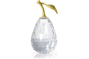 Exquisite Crystal Pear - A Symbol of Grace and Radiance: Glass Fruit...
