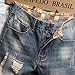 HZCX FASHION Men's Vintage Slim Fit Distressed Denim Shorts Cut-Off Jean Short(789 Blue,32)