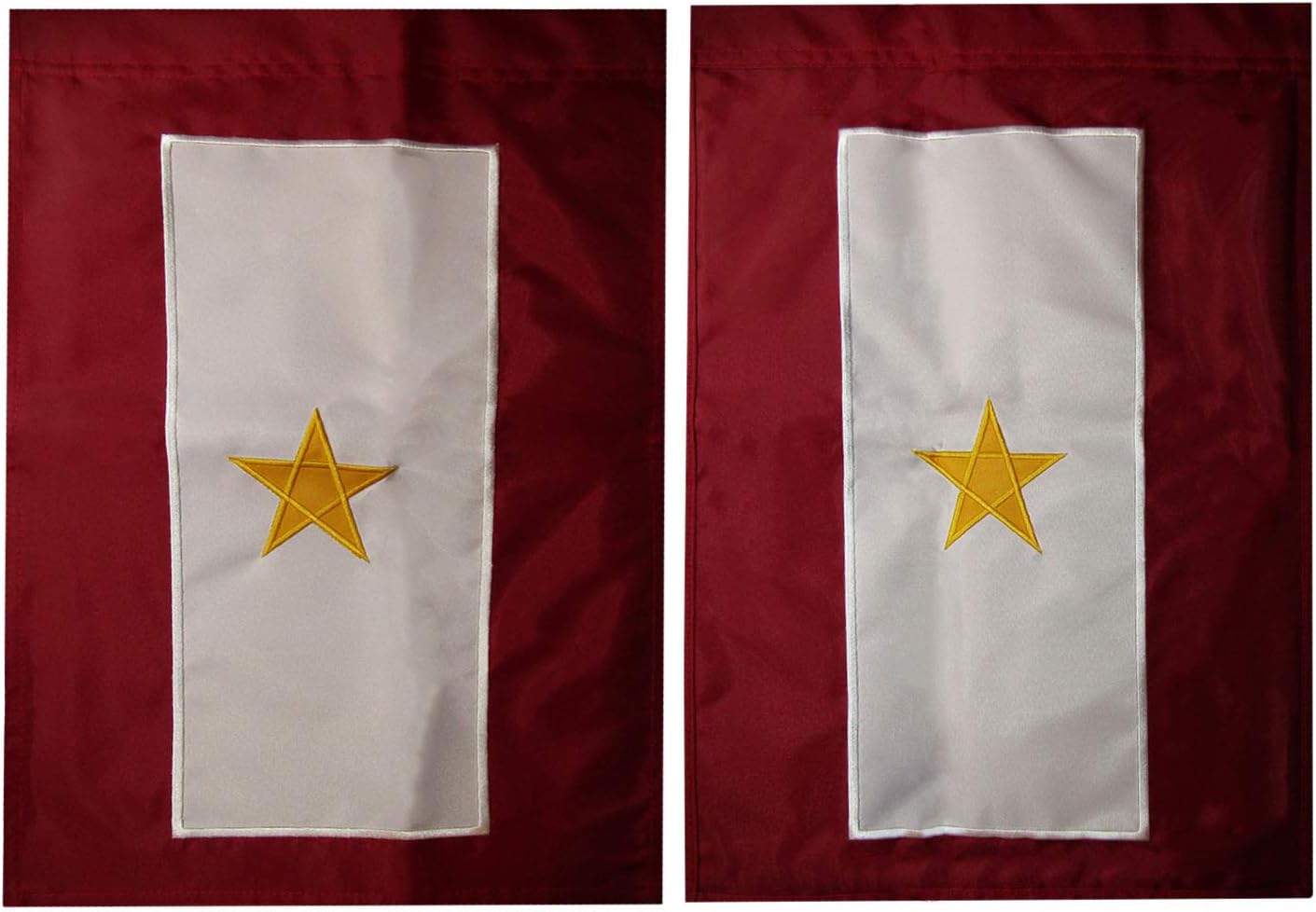 12x18 One Yellow Service Star Banner Military 12"x18" Premium Quality Heavy Duty Double Sided Nylon Embroidered Sleeve Flag