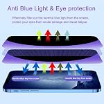 2 Pack Compatible with iPhone 12 Pro Max Privacy Screen Protector, Anti-Spy Anti-Blue Light Eye Protection Tempered Glass Film, Scratch Resistant, Full Coverage, Case Friendly