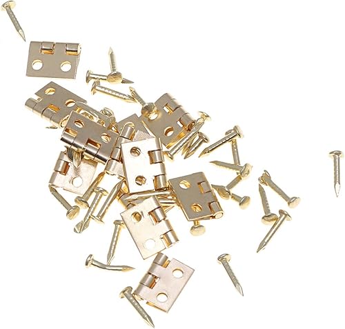 NUOBESTY Bisagras de armario con 48 tornillos para muebles en miniatura de casa de muñecas 112, 12 piezas