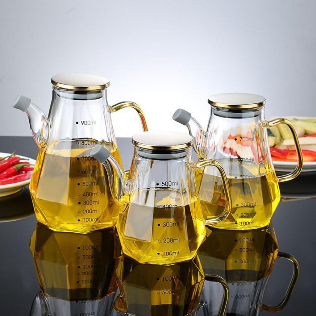 Küche mit Tankflaschen, Ölspender-Sprühflasche aus Glas, 500 ml, 700 ml, 900 ml
