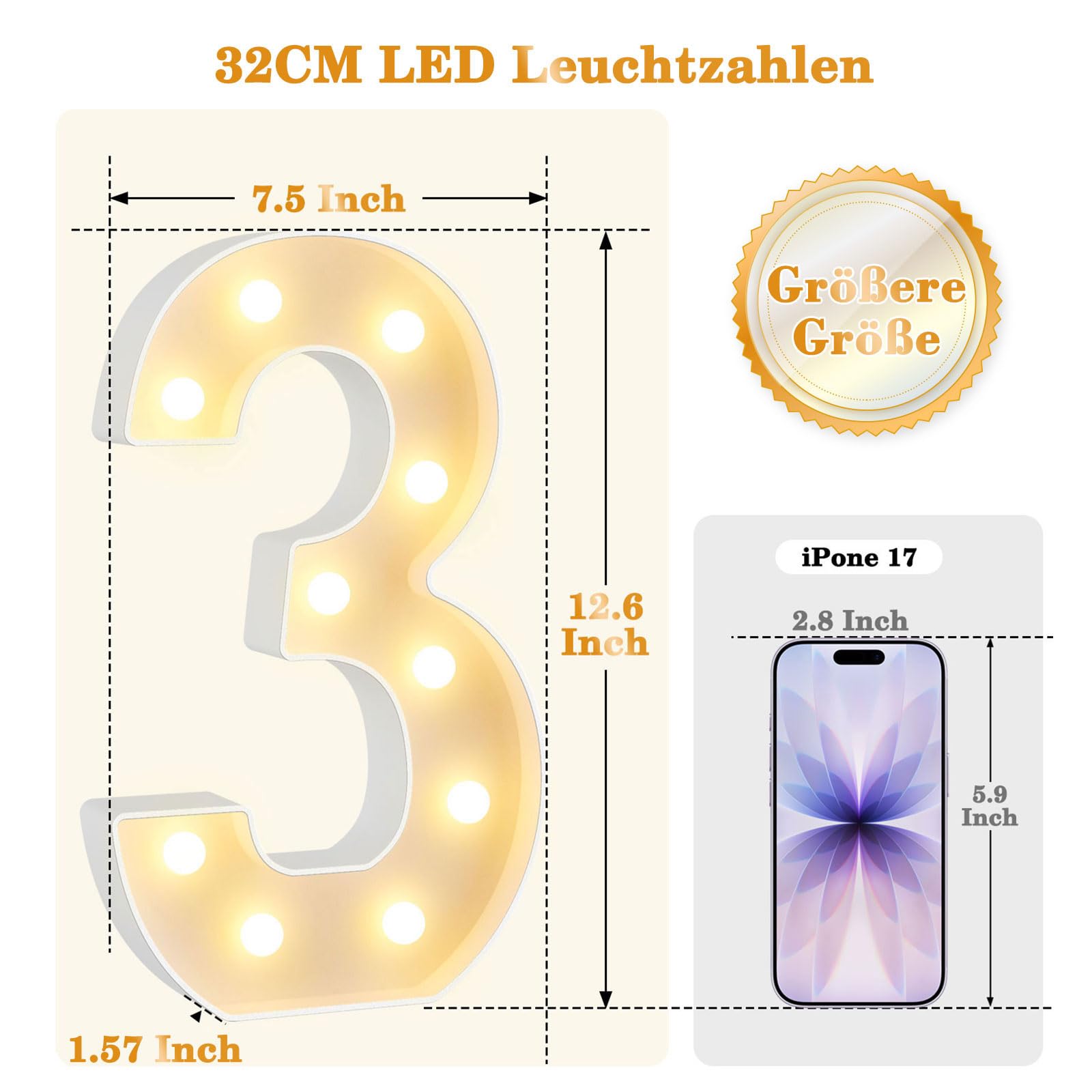 Chiffres LED - Chiffres lumineux 30