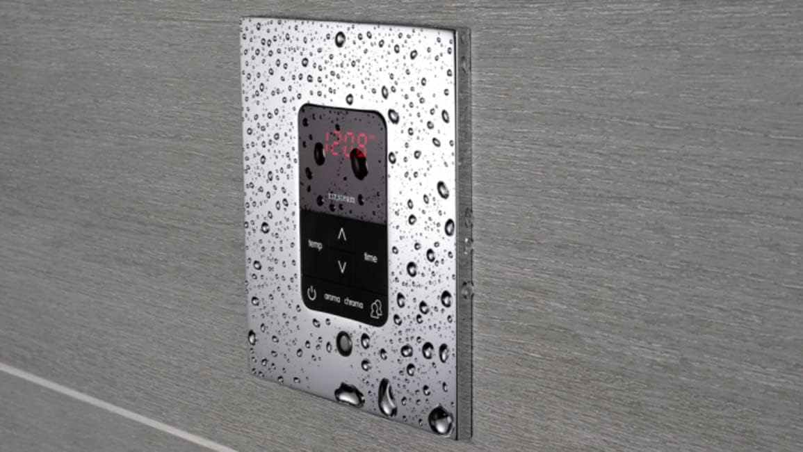 Mr Steam MSITPLUSSQ-BK iTempo Plus Square, Steam Showers, Black