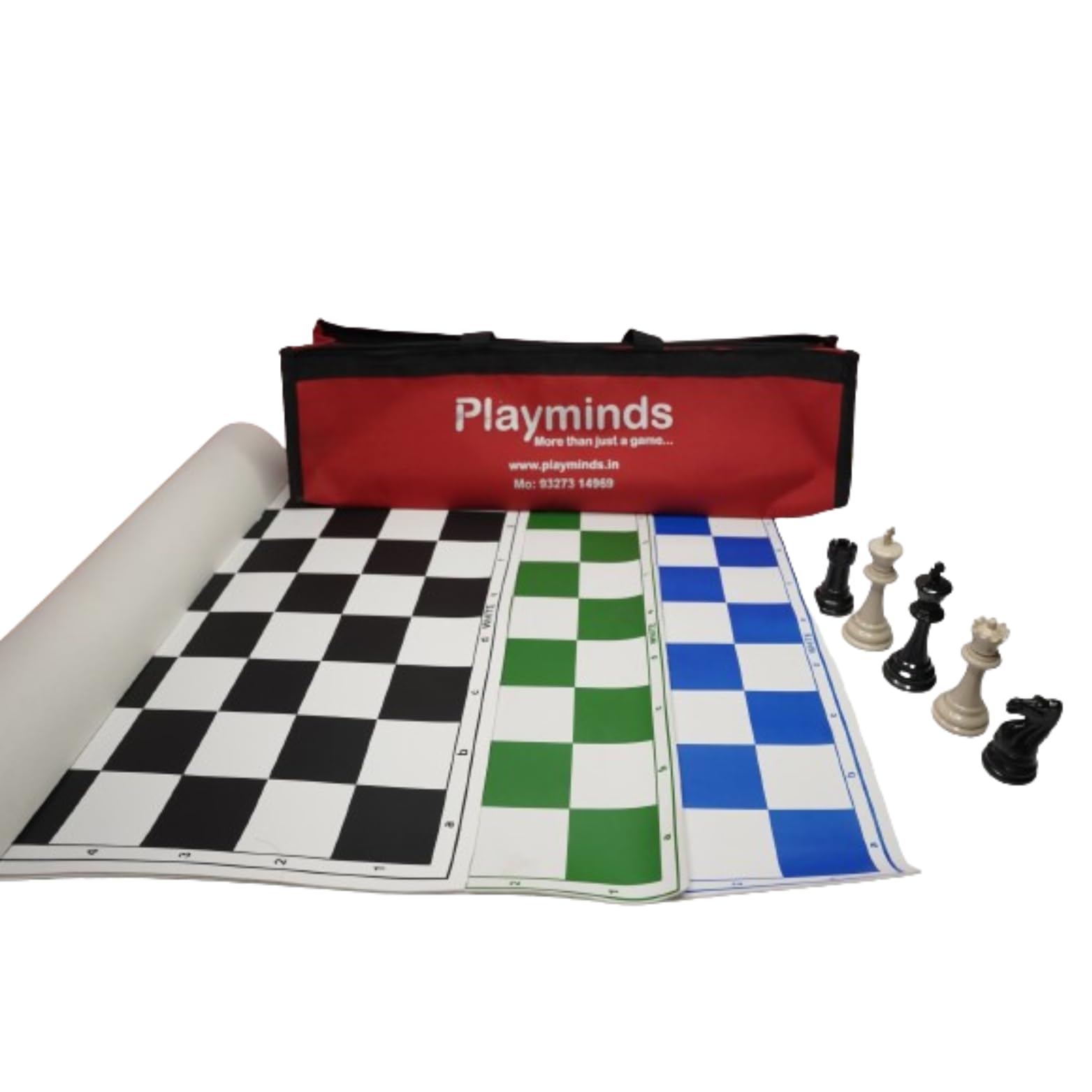Playminds 17 X 17 Tournament Chess Set with Vinyl Foldable Chess Board Game with Solid Brown Plastic Pieces with Extra Queens and Red Bag (20 x 20 Inch Board, Combo) (B0D8BVSGDB) Amazon Price History, Amazon Price Tracker