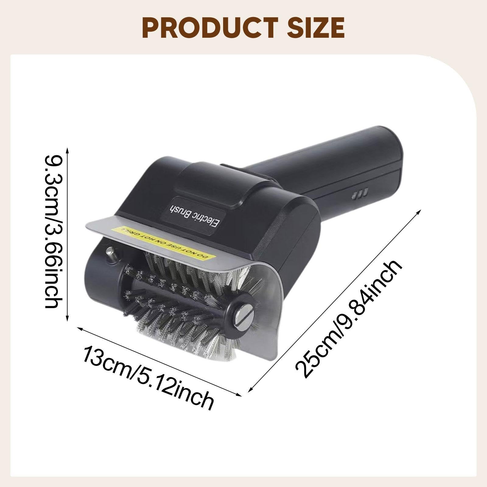 Gralara Cepillo Limpiador Eléctrico de Barbacoa Inalámbrico con Motor de Alto Y Botón de Encendido Simple para Limpieza Rápida Adecuado para Cocina