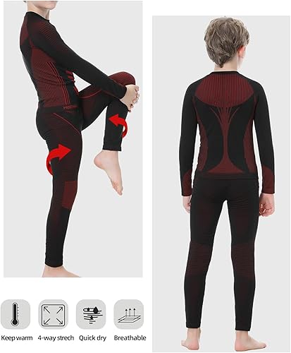 Miniatura 5 de Conjunto de ropa interior térmica para niños, ropa interior deportiva agradable a la piel, capa base, equipo de esquí de invierno para niños y niñas