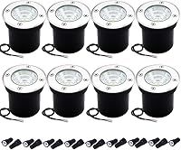 Vista 1 de Luces de pozo de iluminación de paisaje, bajo voltaje al aire libre en tierra, 5 W 12 V-24 V, impermeable, luz blanca cálida de 3000 K para jardín