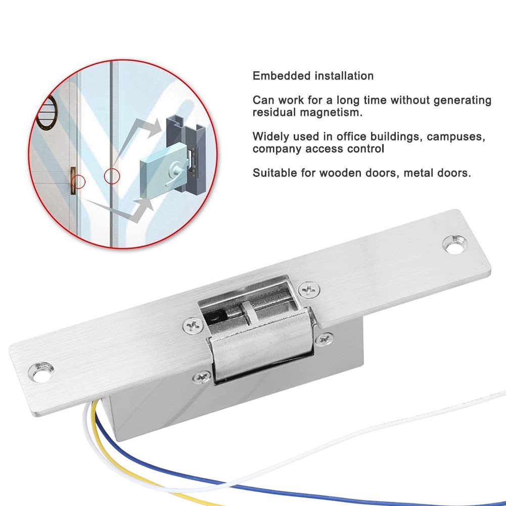Electric Strike Door Lock, Electric Drop Door Lock Cathode Lock Dc 12v NC, NO Type Electric Door Lock with Signal Feedback