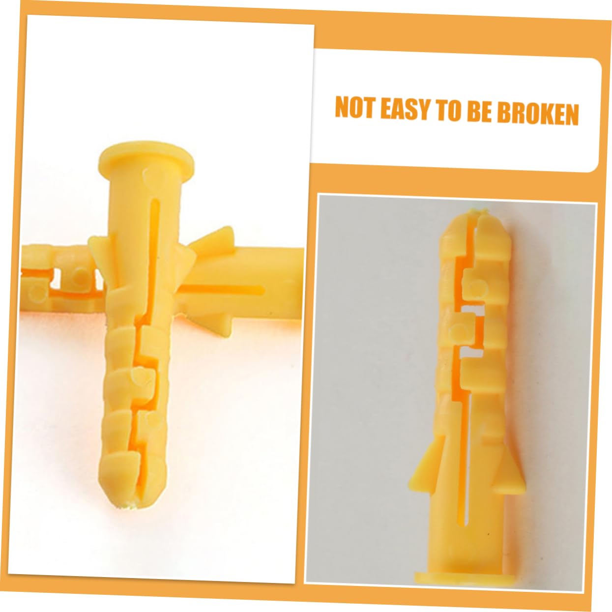 MUCKLILY Ribbed Plastic Anchor Wall 200pcs Drywall Anchors Self Drilling Plastic Expansion Tube Kit Wall Plugs