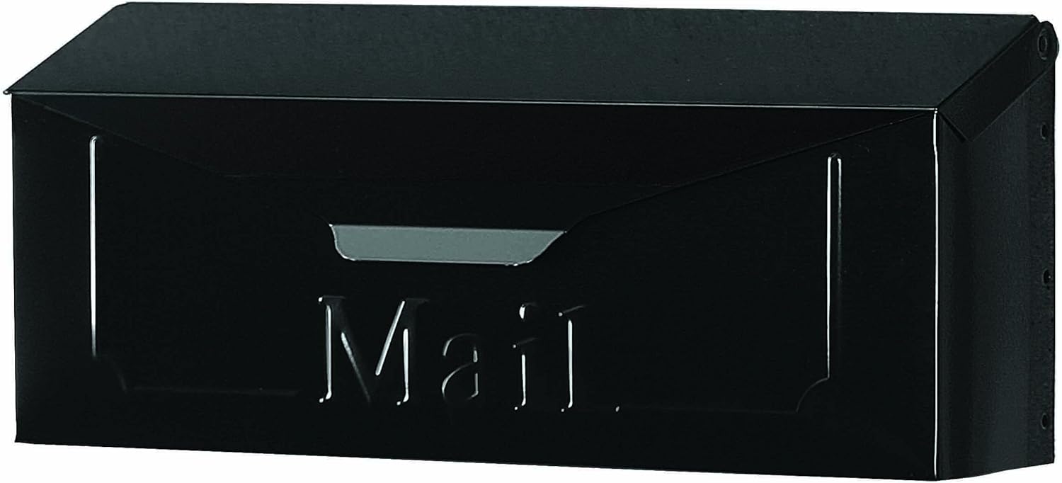 Gibraltar THHB0000 Standard Size Horizontal Style Wall Mount Mailbox, Black