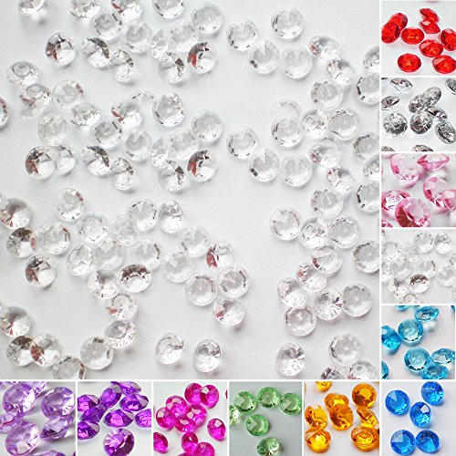 Time to Sparkle TtS 10000pcs Cristal Diamant Confetti Décor Cérémonie Mariage Disperser Acrylique, 4.5mm Clair