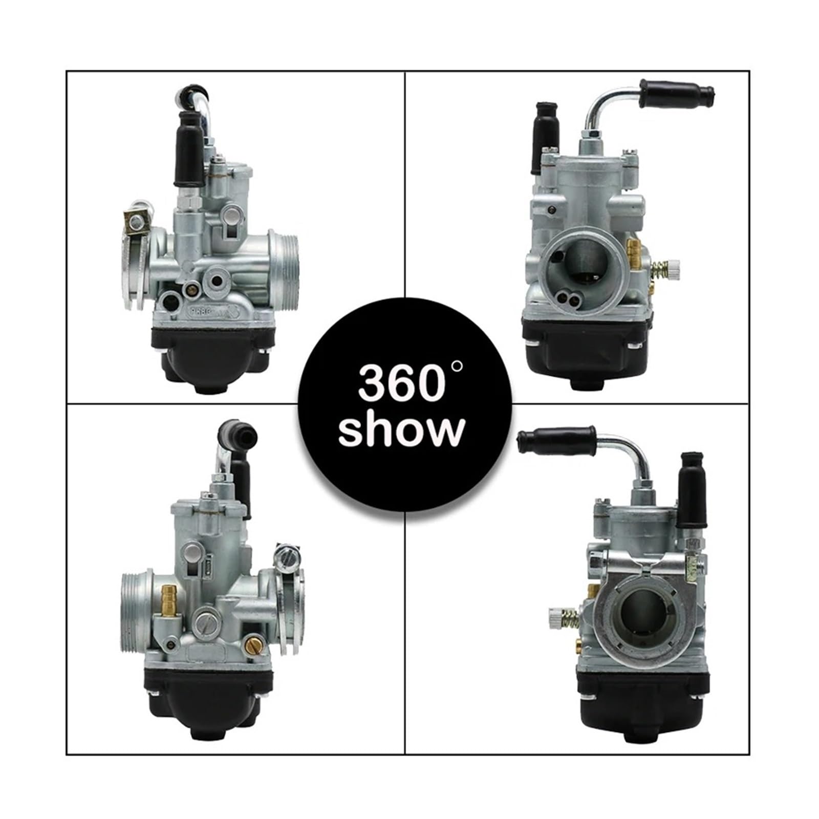 carburador Motocicleta para Dellorto PHBG 17,5mm 19,5mm 21mm AS/AD 50cc-80cc para Zuma Puch ZSDTRP Carburador Motocicleta Scooter Ciclomotor Carburador(17.5AS Set)