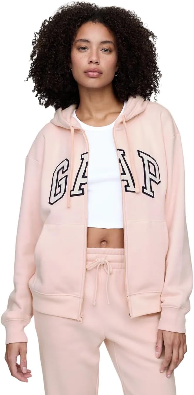 GAP Women's Logo Hoodie Hooded Full Zip Sweatshirt