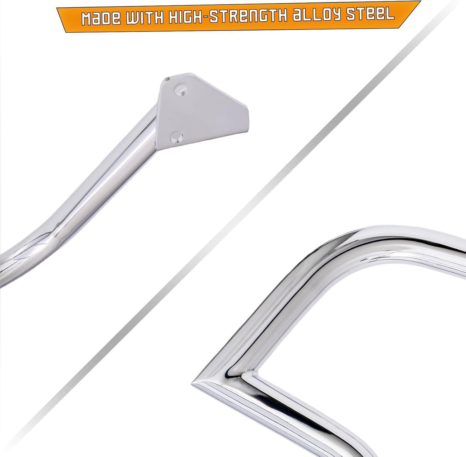 Crash Bar Engine Guard Highway Bar for Harley Davidson Dyna Fat Bob Low Rider Street Bob Wide Glide Switchback Super Glide Custom 2006-2017 (Ordinary Style-Chrome)