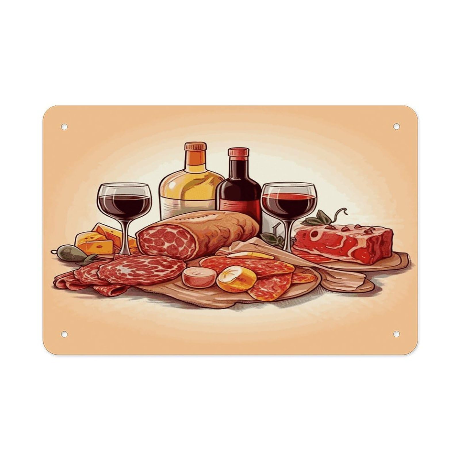 Fekiloot Style Food And Drink Metal Signs Wall Art Tin Sign