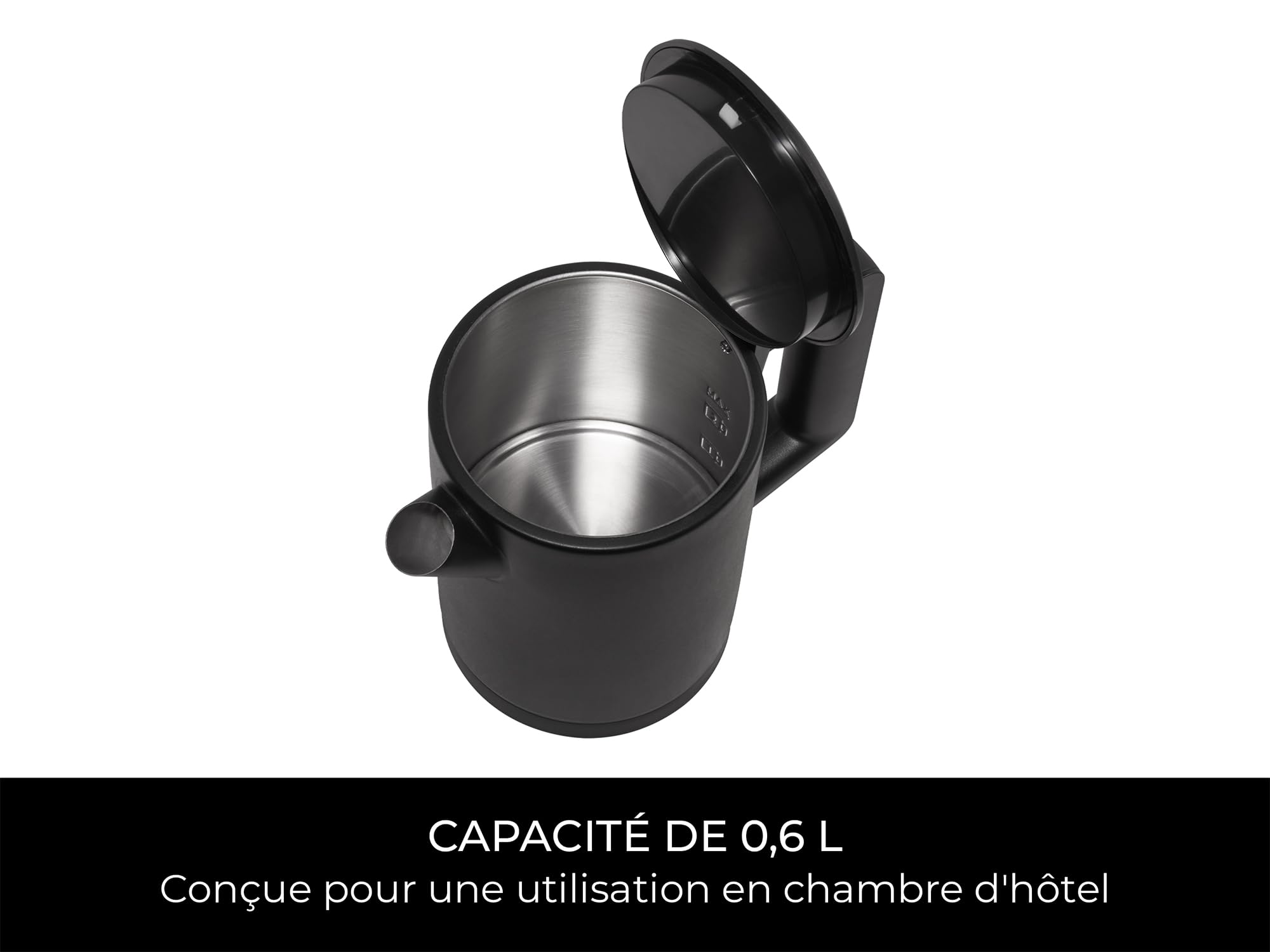 Corby Canterbury Bouilloire 0,6 l en noir – EU Plug