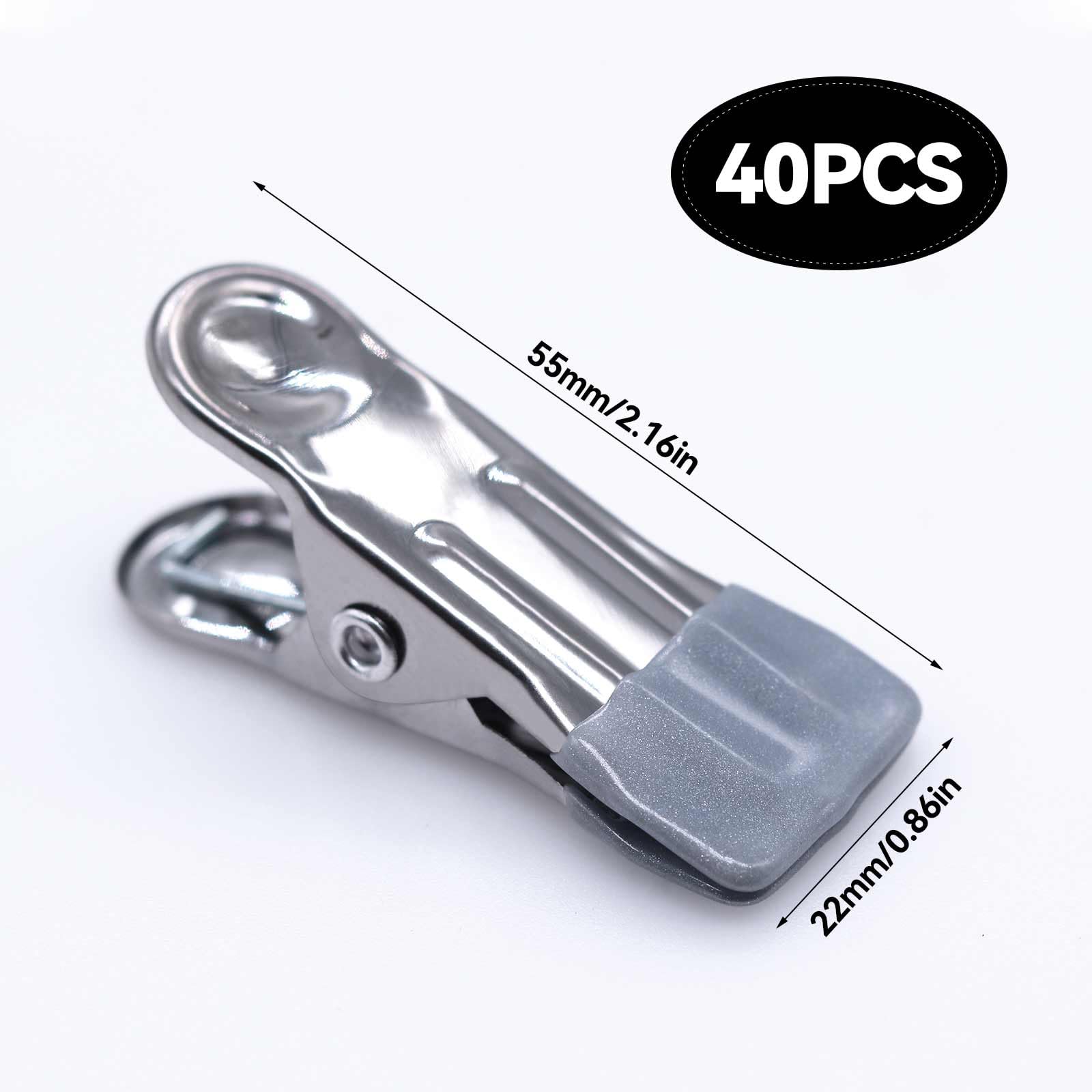 40 Mollette Bucato In Acciaio Inox Antisegno - Multicolore Per Biancheria E Cucina - Foto 7