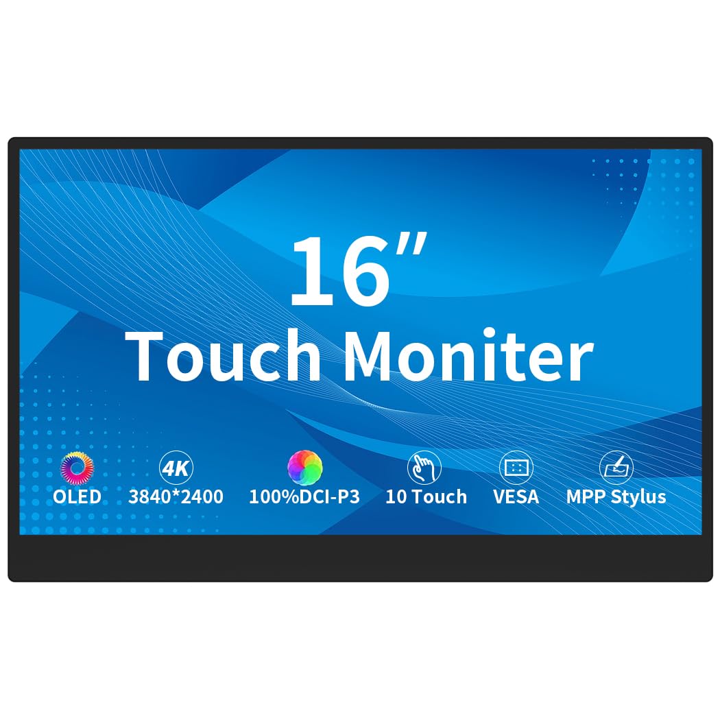 Touch Monitor 14 0 inch 4k 3840 2160 500 Nits 95 P3 10 Point Capacitive Touch Screen HDMI