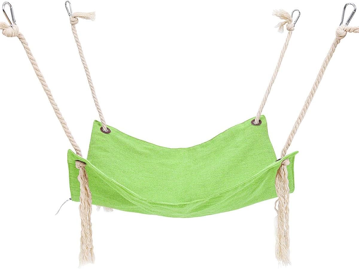 opsient Cat Hammock Bed for Cage - 19x19 inch Adjustable Hanging Cat Bed Reversible Cat hammocks for Indoor Cats, Sleeping and Resting Sleepy Pad for Kitten Ferret Puppy or Small Pet (Army Green)