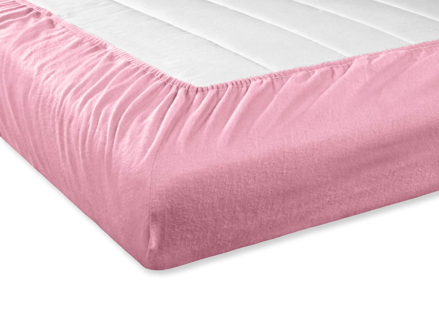 SETEX Fitted Sheet, Cotton, Antique Pink, 90 x 200 - Image 3