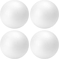 Vista 7 de TFARC FOAM Paquete de 6 bolas de espuma para manualidades, esferas redondas de poliestireno blanco de 4 pulgadas para proyectos de bricolaje