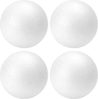 4 Pack 4 Inch Foam Balls for Crafts, Smooth Polystyrene Spheres for,DIY Decorations School Modeling Party Decoration