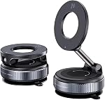 Magnetic Suction Phone Mount Compatible with Magsafe, 360° Adjustable Magnetic Car Phone Holder, Pocket Size Foldable Car Mount, Cell Phone Holders for Your Car for iPhone 17 16 15 14 13 12 Series