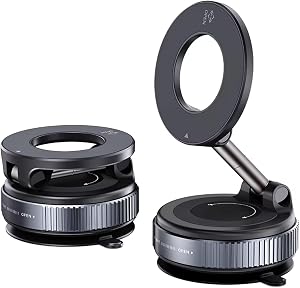 Magnetic Suction Phone Mount Compatible with Magsafe, 360° Adjustable Magnetic Car Phone Holder, Pocket Size Foldable Car Mount, Cell Phone Holders for Your Car for iPhone 17 16 15 14 13 12 Series