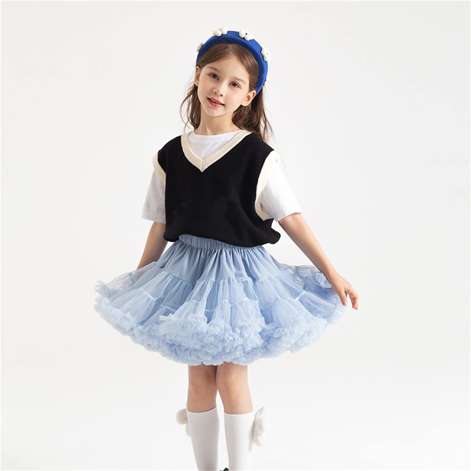 Infant Baby Girl'S Fluffy Tutu Skirt Toddler Tulle Birthday Party Tiered Princess Tutu Pettiskirt