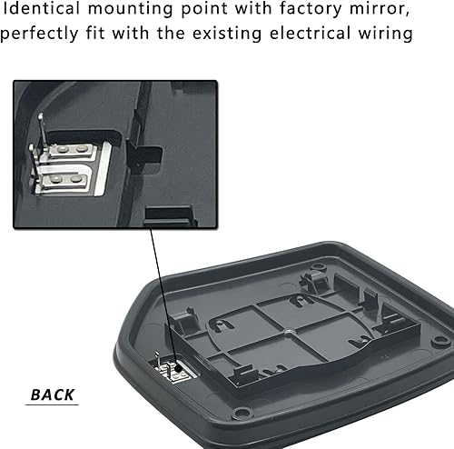 Miniatura 4 de Espejo lateral derecho de repuesto para Jeep Compass Patriot 2007-2017  Para Jeep Compass Patriot espejo lateral de cristal con soporte trasero