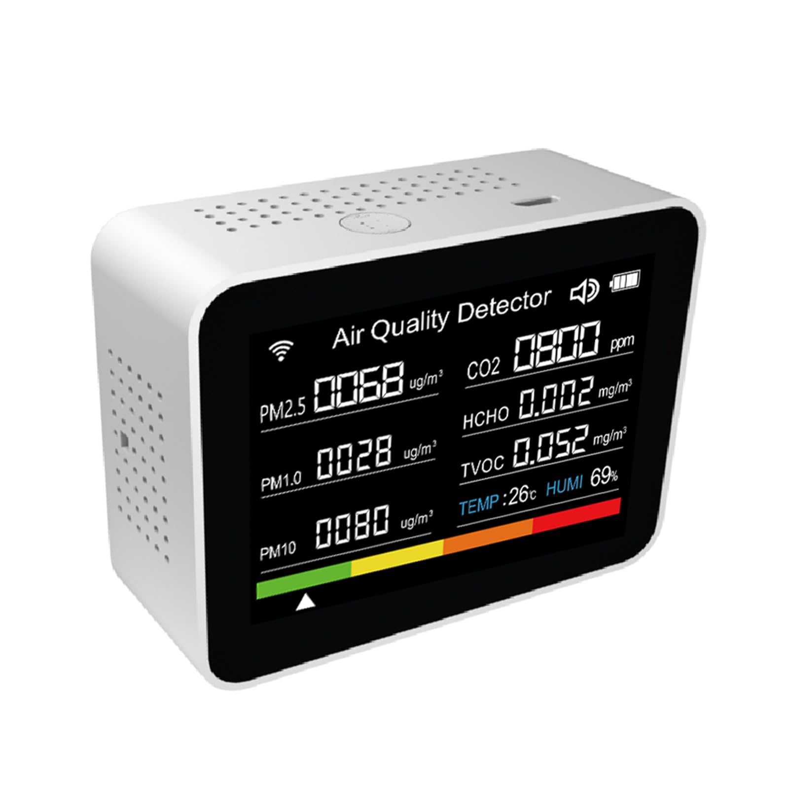 Termometro da interno 13 in 1 con igrometro per monitorare temperatura e umidità con AQI PM2.5 rilevatori per igrometro digitale domestico
